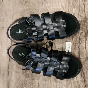 Altar'd State Black Woven Sandals